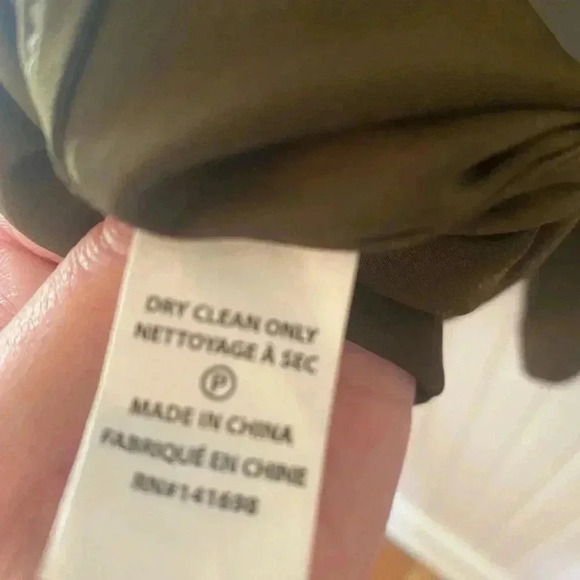 Ramy Brook New York army green long sleeve blouse - Picture 4 of 9